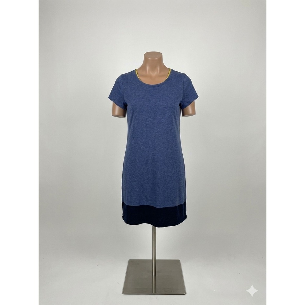 Boden Womens Short Sleeve Tee Shirt 14R Blue 100% Cotton Scoop Neck Tunic Top